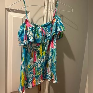 Lilly Pulitzer ruffle tank top
